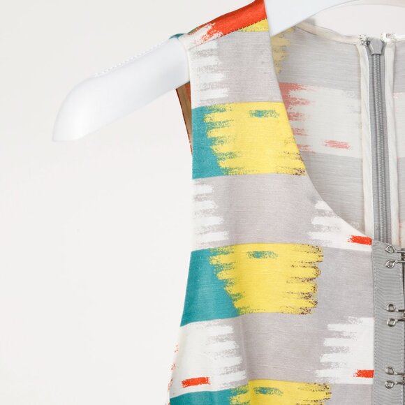 3.1 Phillip Lim Grey Ikat Print Pleated Playsuit - Picture 7 of 11